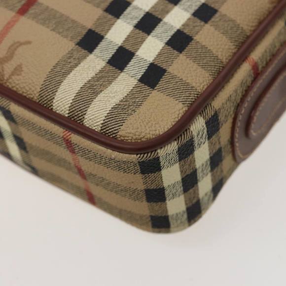 Burberrys Nova Check Shoulder Bag PVC Leather Beige Auth mr265 - Picture 11 of 16